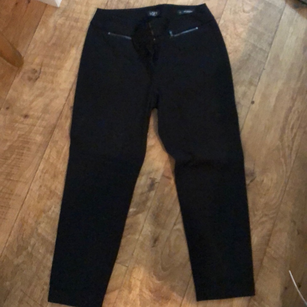 Ann Taylor Loft black crop dress pants